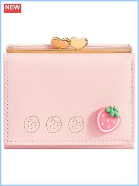 Small Bifold RFID Blocking Faux Leather Wallet Card Holder for Women
